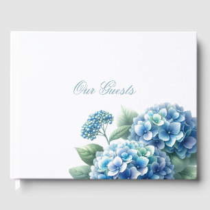 Charming Blue Hydrangea  Guest Book