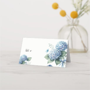 Charming Blue Hydrangea Table Seating Place Card