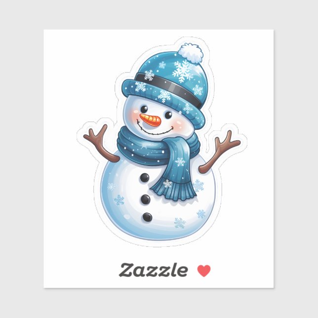 Charming Blue Snowman for Christmas (Sheet)