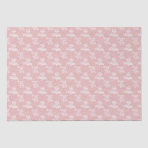 Charming Book Lovers Script Pattern Pink Literary  Tissue Paper