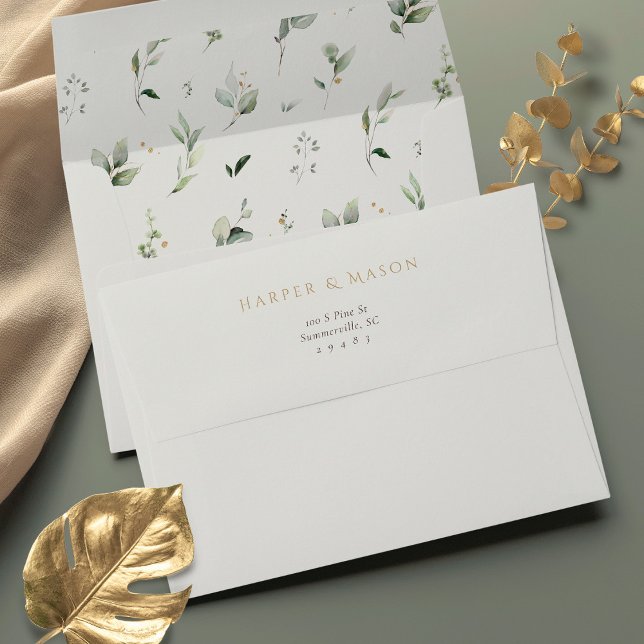 Charming Botanical Watercolor Wedding Envelope (Creator Uploaded)