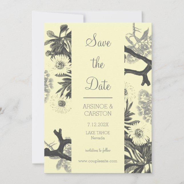 Charming Botanical Wedding Save The Date (Front)