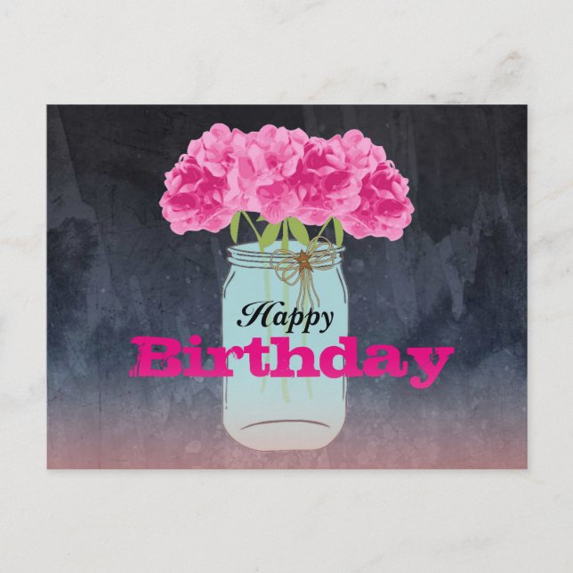 Charming Bouquet Carte postale Anniversaire Voeux (Devant)