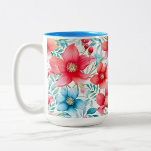 Charming Bouquet Ranya Pattern-65292 Two-Tone Coffee Mug