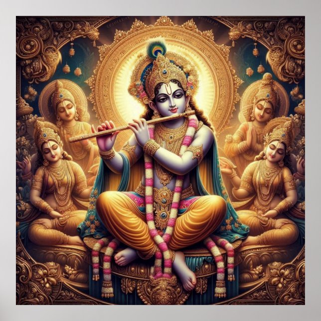 Charming Bright Detailed Murlimanohar Sri Krishna  Poster (Front)