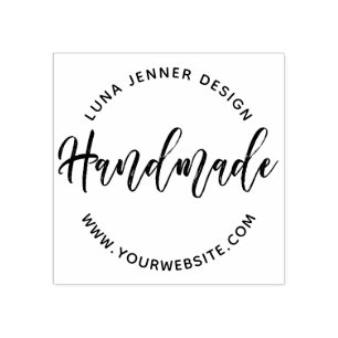 Charming Brush Script Handmade Rubber Stamp