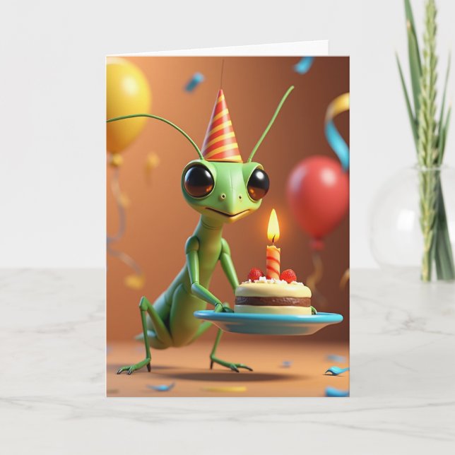 Charming Bug Birthday Card (Front)