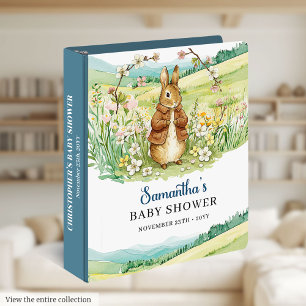 Charming Bunny Baby Shower Memory Album Keepsake Binder