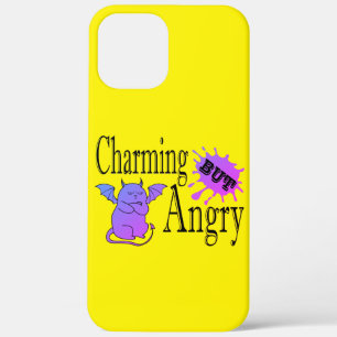 Charming but angry little devil cat funny quote iPhone 12 pro max case