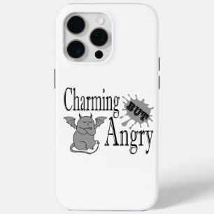 Charming but angry little devil cat funny quote iPhone 15 pro max case