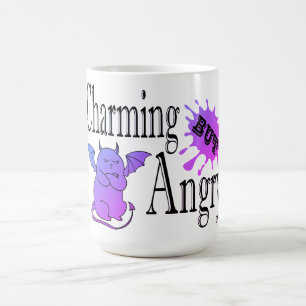 Charming but angry little devil cat funny quote magic mug