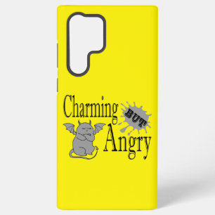 Charming but angry little devil cat funny quote samsung galaxy case