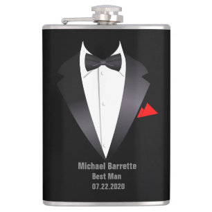 Charming Calla Lily Wedding Best Man Flask