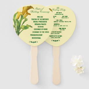 Charming Calla Lily Wedding Hand Fans