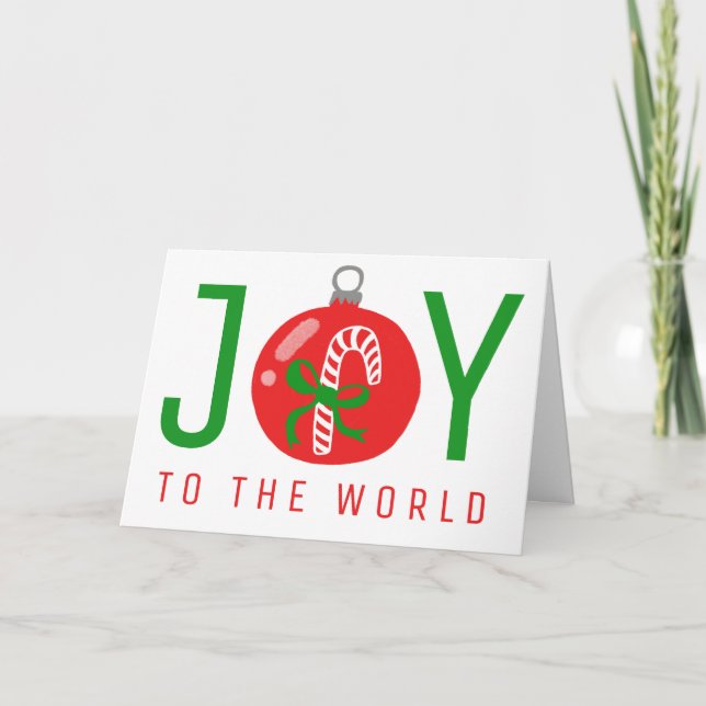 Charming Candycane Christmas Ornament Xmas Holiday Card (Front)