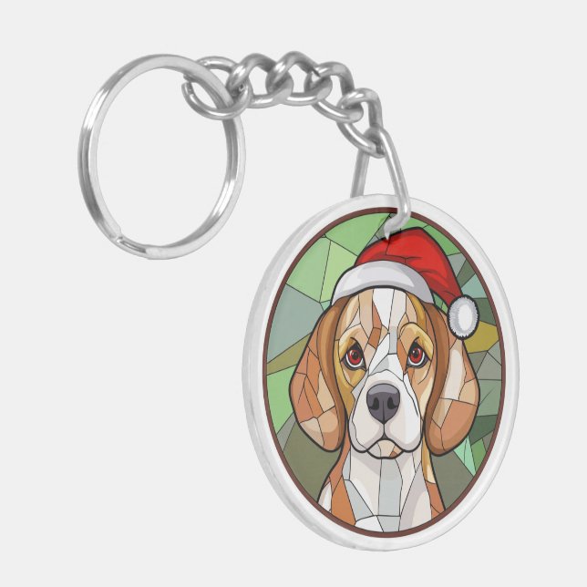 Charming Canine Cheer : Noël à thème Beagle (Devant gauche)