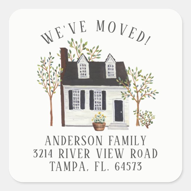 Charming Cape House Nous avons déménagé Étiquette  (Devant)