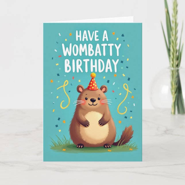 Charming Cartoon Birthday Card (Front)