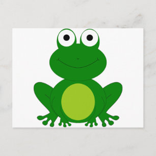 Charming cartoon frog postcard