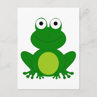 Charming cartoon frog postcard