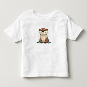 Charming Cartoon Otter Toddler T-shirt