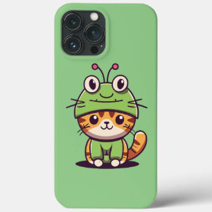 Charming Cat in Frog Hat - Adorable Baby Kitten iPhone 13 Pro Max Case