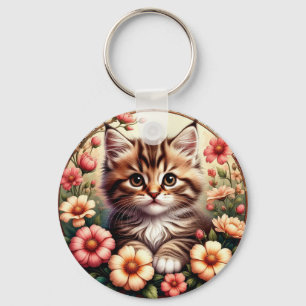 Charming Cat Keychain