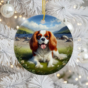 Charming Cavalier King Charles Spaniel Keepsake Ceramic Ornament