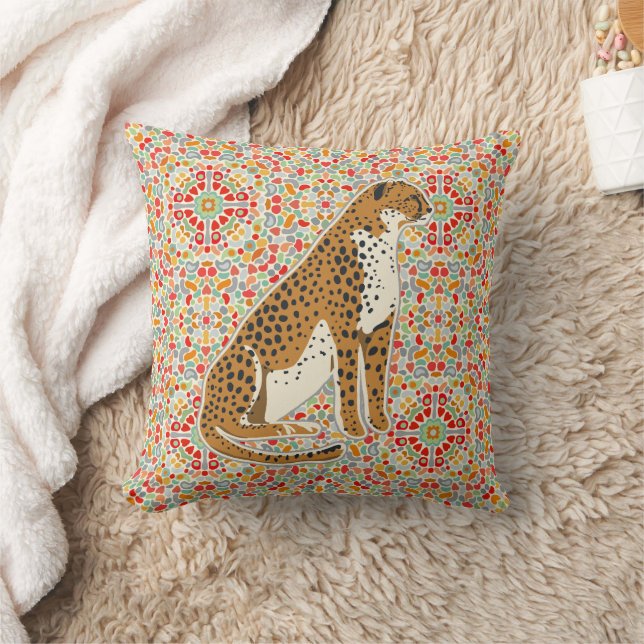 Charming Cheetah Throw Pillow (Blanket)