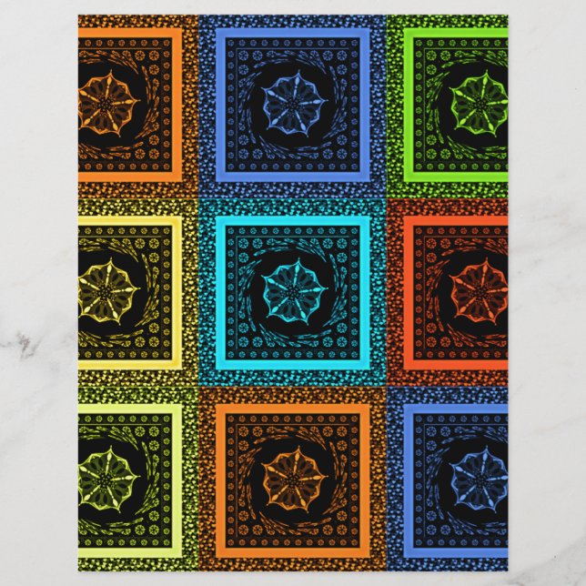 Charming Chequered Multicolored Pattern Art Design (Front)