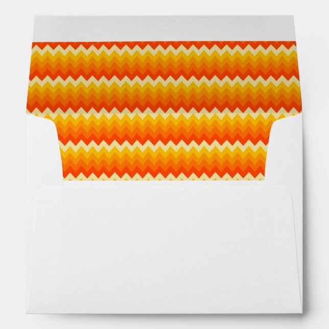 Charming Chevron Pattern Modern Envelopes (Back (Bottom))