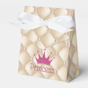 Charming Chic Pearls ,Tiara, Princess,Glittery Favor Box