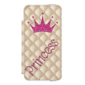 Charming Chic Pearls ,Tiara, Princess,Glittery Incipio iPhone Wallet Case (Folio Front)