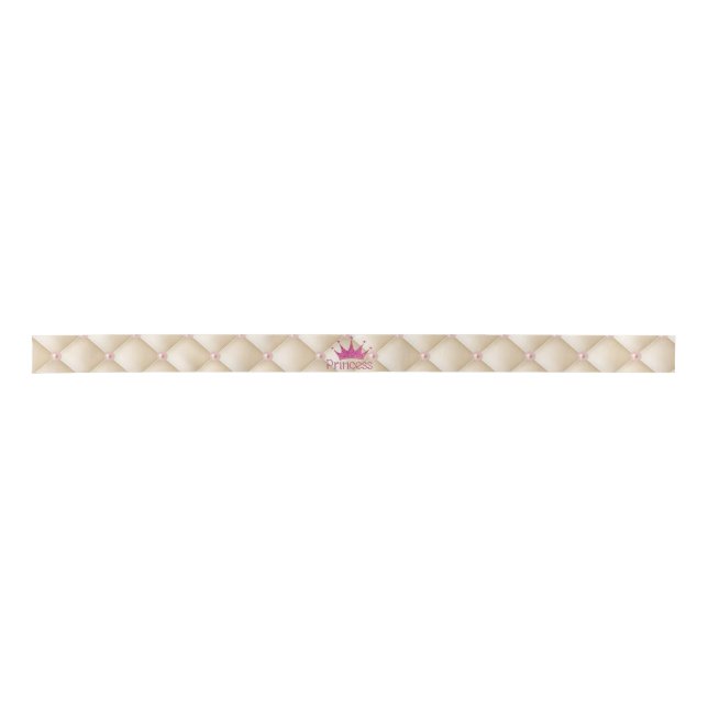 Charming Chic Pearls ,Tiara, Princess,Glittery Satin Ribbon (Front)