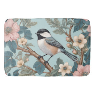 Charming Chickadee Bird Bath Mat