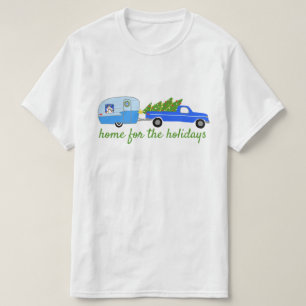 Charming Christmas Camper Vintage Trailer RV Xmas T-Shirt