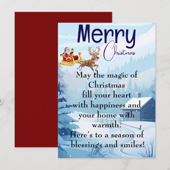 Charming Christmas  Card (Front/Back)