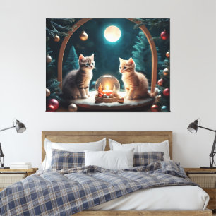 Charming Christmas Kittens with Festive Decor