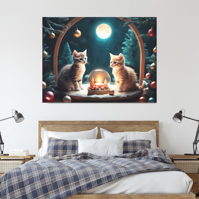 Charming Christmas Kittens with Festive Decor  (Insitu(Bedroom))