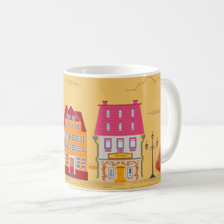 Charming City Street Illustration Mug