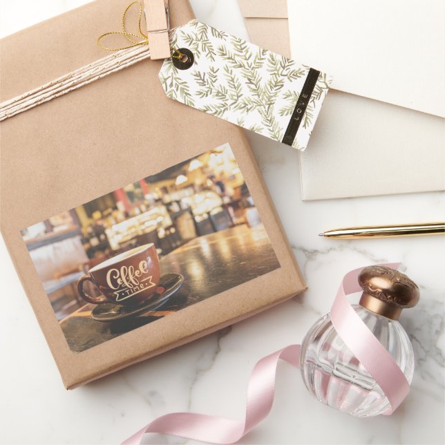 Charming Coffee Time Cafe Sticker (Gifting)