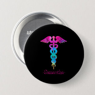 Charming & Colourful Medical Logo Design 3 Inch Round Button