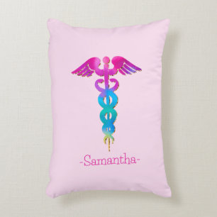 Charming & Colourful Medical Logo Design Accent Pillow