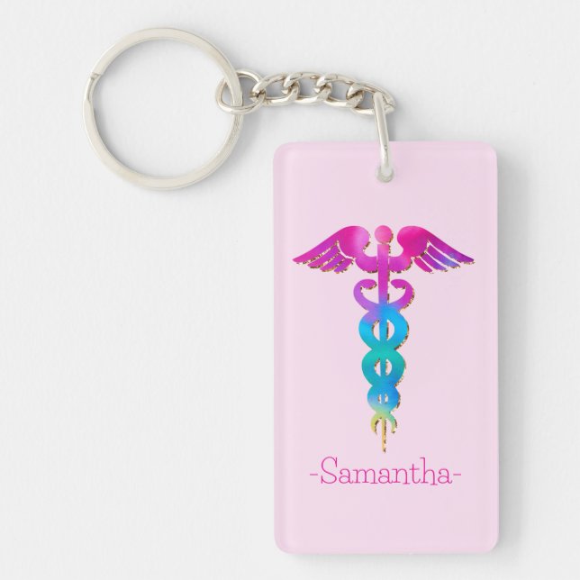 Charming & Colourful Medical Logo Design Keychain (Front)