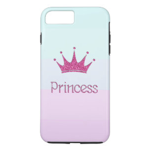 Charming Colourful Stripes ,Tiara, Princess,Glitte Case-Mate iPhone Case