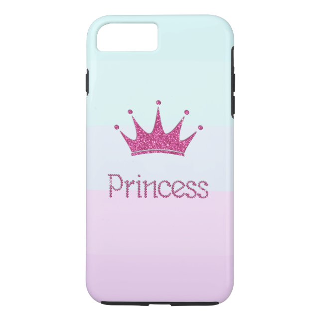 Charming Colourful Stripes ,Tiara, Princess,Glitte Case-Mate iPhone Case (Back)