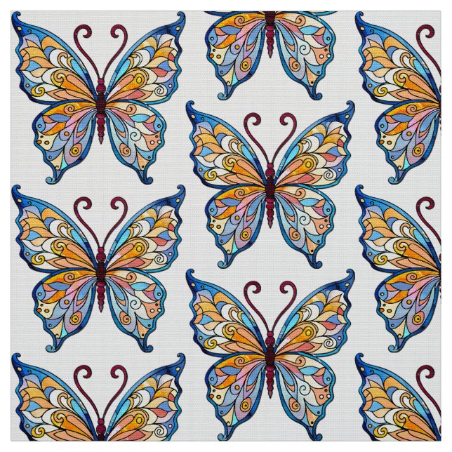 Charming Colourful Whimsical Butterfly Fabric (Swatch)