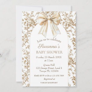 Charming Coquette Chinoiserie Baby Shower Invitation