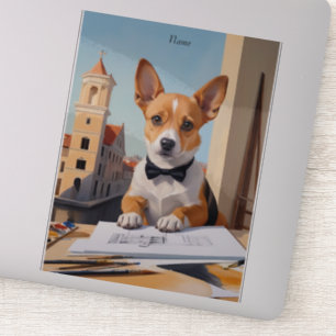 Charming Corgi Architect Dog Lover