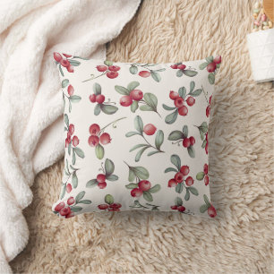 Charming Cranberry Throw Pillow